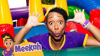 meekahs bouncy castle party educational videos for kids blippi and meekah kids tv