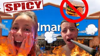 Eating hottest ramen noodles in WALMART!