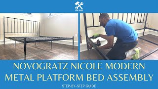 Novogratz Nicole Modern Metal Platform Bed Assembly (aka DHP Giulia Modern Metal Platform Bed)
