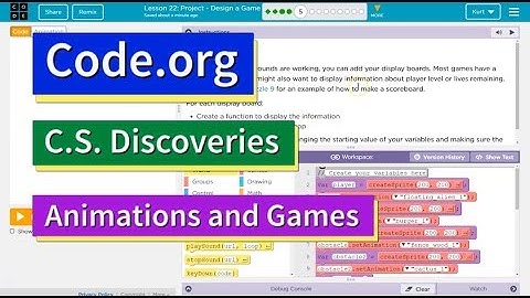 Code.org Lesson 28.4 Project - Design a Game | Tutorial with Answers | C.S. Discoveries Unit 3