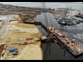 Строительство моста через Волгу / март 2020 /с.Климовка - Шигонский р-он / Тольятти / Russia
