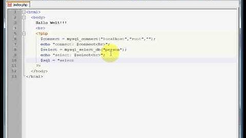 PHP einfach Verbindung zu einer MySQL Datenbank 01