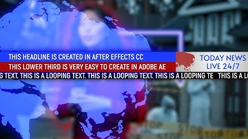 Create News Headline Overlay Lower Third in After Effects | Tutorial