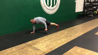 Push up position KB pull through