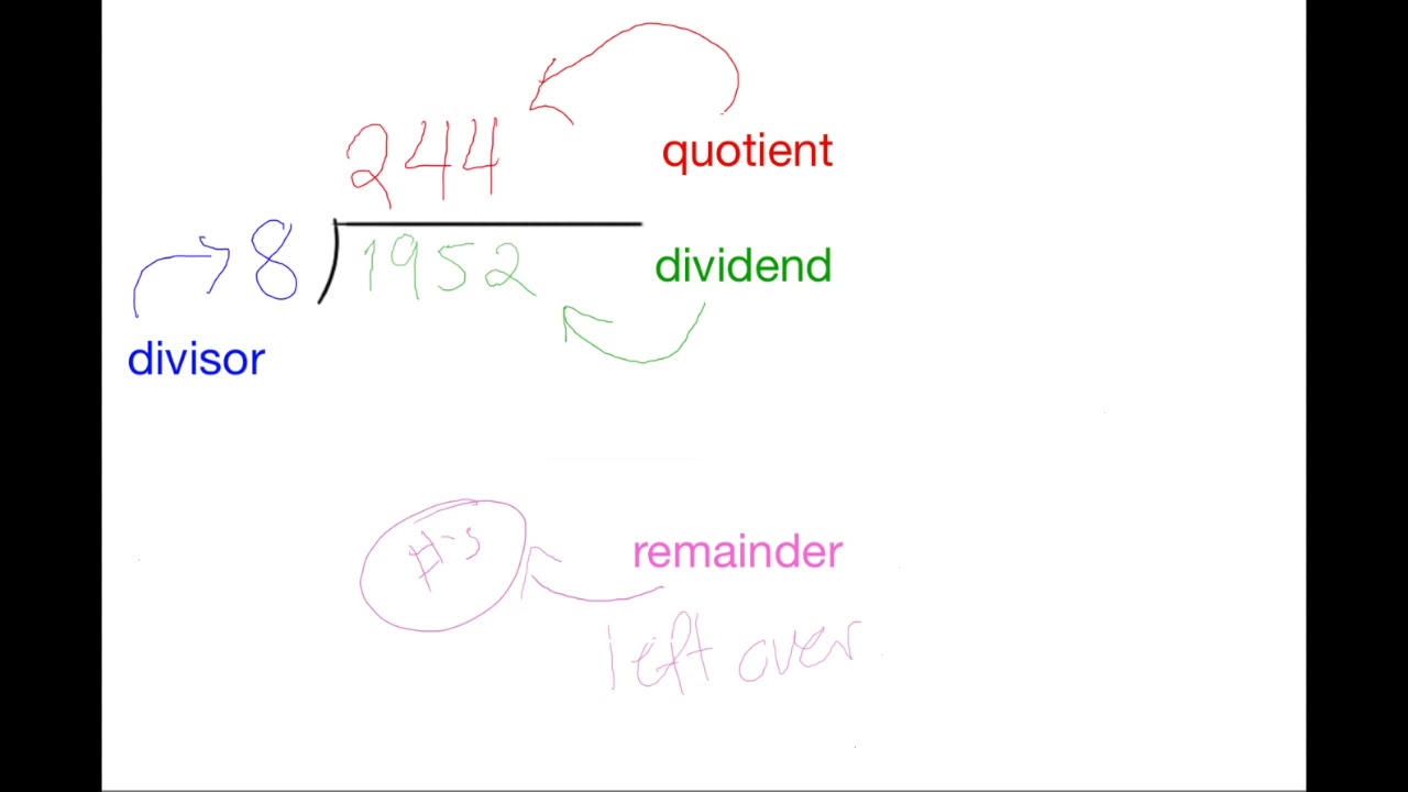 Easy Long Division Example-No remainder - YouTube