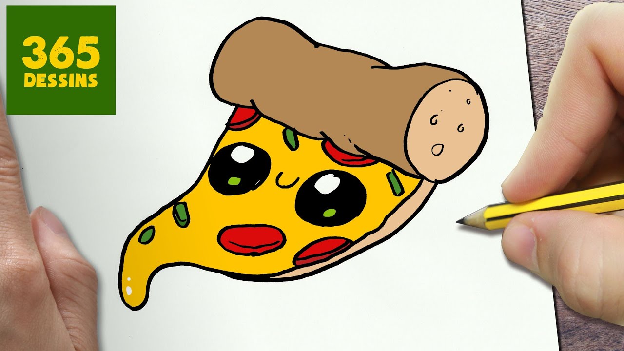 Comment Dessiner Pizza Kawaii étape Par étape Dessins Kawaii Facile