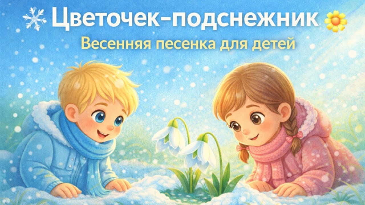 ❄️🌼 Цветочек-подснежник | Весенняя песенка для детей