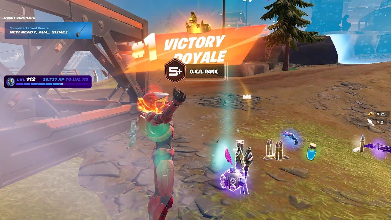 Fortnite 6:4 UNSC Spartan (Red Armor) Crowned Victory Royale