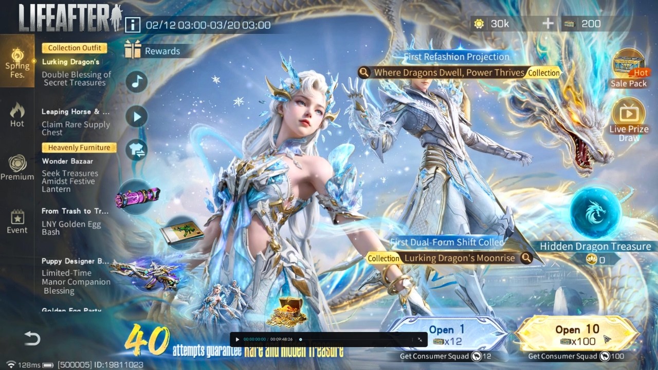 Lurking dragon's moonrise gatcha collection 30K feds got everything? -Lifeafter