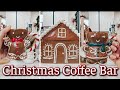 CHRISTMAS COFFEE BAR | GINGERBREAD COFFEE BAR IDEAS | KITCHEN CHRISTMAS DECORATING IDEAS