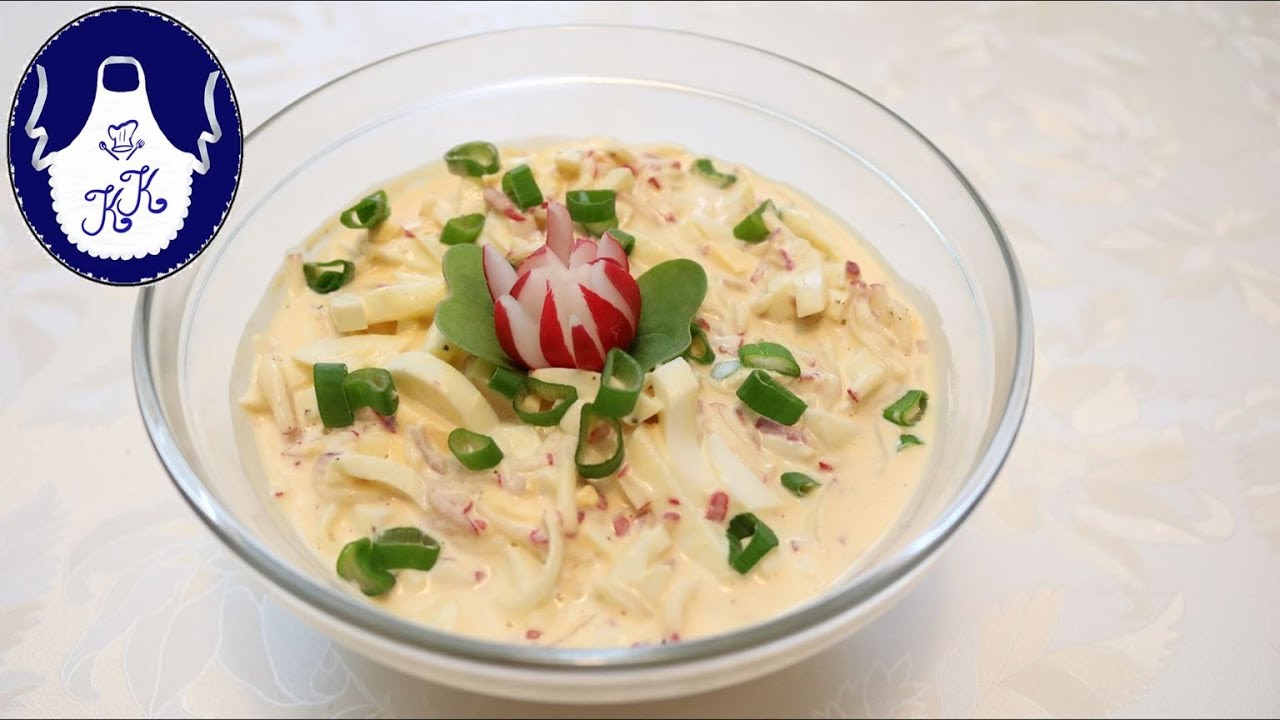 Eiersalat mit Radieschen, frühlingshaft lecker