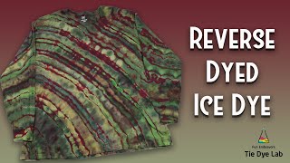 Reverse Dyeing and Ice Dyeing a Festive Long Sleeve Tshirt  (Using OWB)