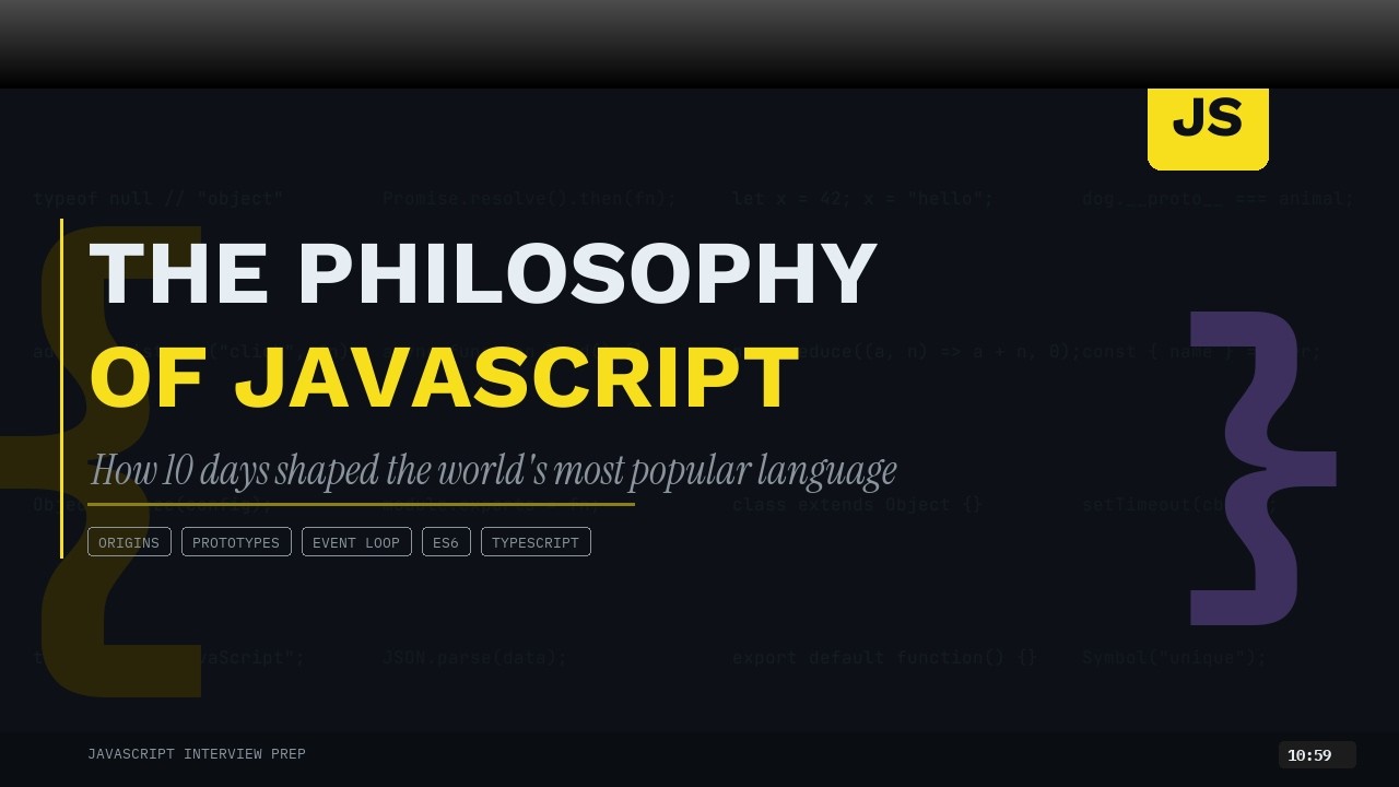 The Philosophy of JavaScript: Why It Works the Way It Does - YouTube