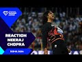 Neeraj chopra reaction after his performance in doha  wanda diamond league