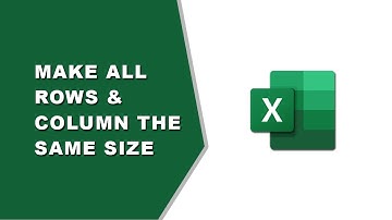 How to make all rows and columns the same size in excel