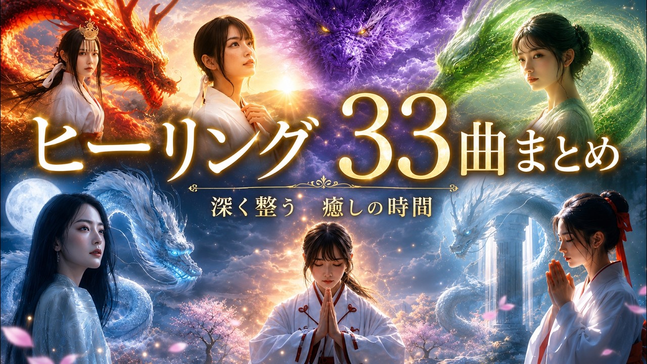 保存版】ヒーリング33曲まとめ｜深く整う癒しの時間と祈りの響き｜龍