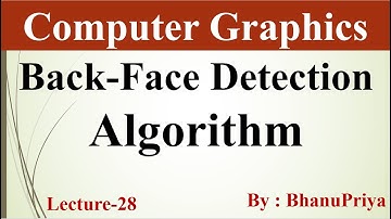 Back-Face Detection Algorithm in Computer Graphics | Computer Graphics by BhanuPriya | Lec-28