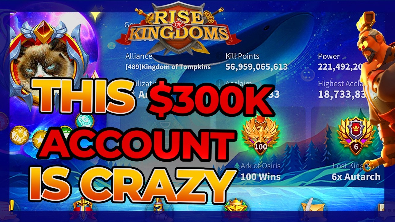 THIS $350K ACCOUNT IS THE BEST ACCOUNT YET....Rise of Kingdoms 2489 Eva Account Review