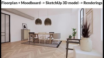 mood board to 3d model | Design Process for 3d rendering services