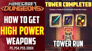 EASY HIGH ITEM POWER Level Exploit / Glitch For Minecraft Dungeons Tower PS5, PS4, PC, XBOX 2023