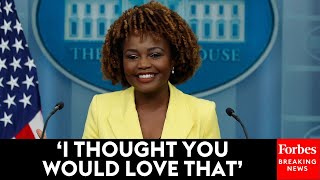 Karine Jean-Pierre Makes An April Fools' Joke To Reporters During White House Press Briefing