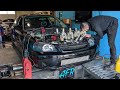 Quad Turbo Civic Hits The Dyno And Makes Power!