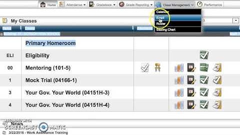 Using eschool to email students and parents