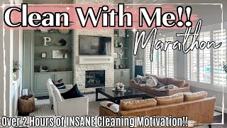 MEGA CLEAN WITH ME MARATHON 2023 :: Over 2 Hours of INSANE Speed Cleaning Motivation \& Homemaking