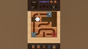 Roll the Ball slide puzzle Star H Pack Level 45 Solution