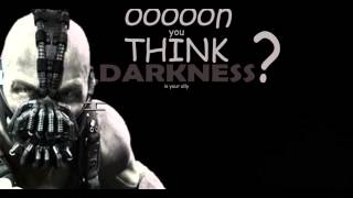 Kinetic type - Bane quote from The Batman Dark Knight Rises