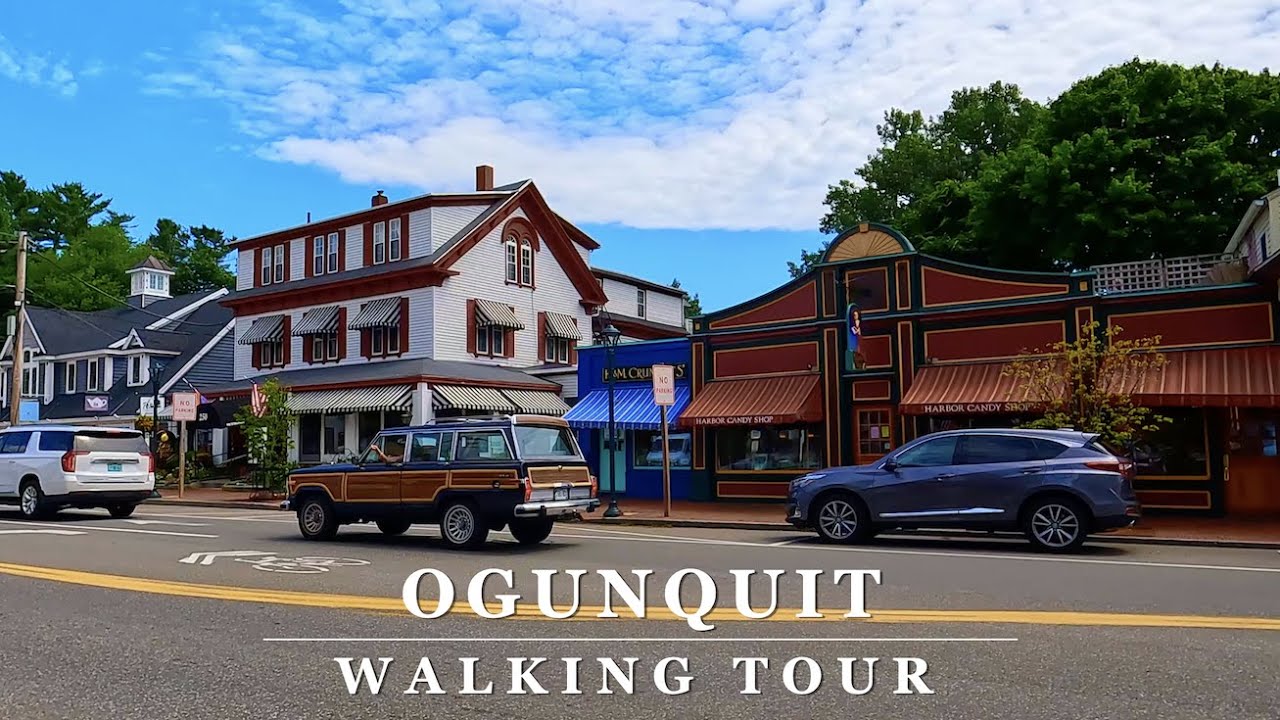 Downtown Ogunquit Scenic Walk [Ogunquit, Maine] 4k Walking Tour