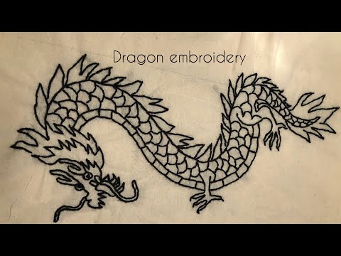 Embroidery-dragon-ปักลายมังกร