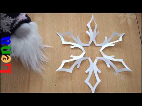 Schneeflocke Falten Zeichnen Basteln How To Make Snowflake как сделать снежинку