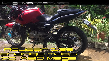 Asio Mags install rouser 135 modified with mini driving red devil eye light