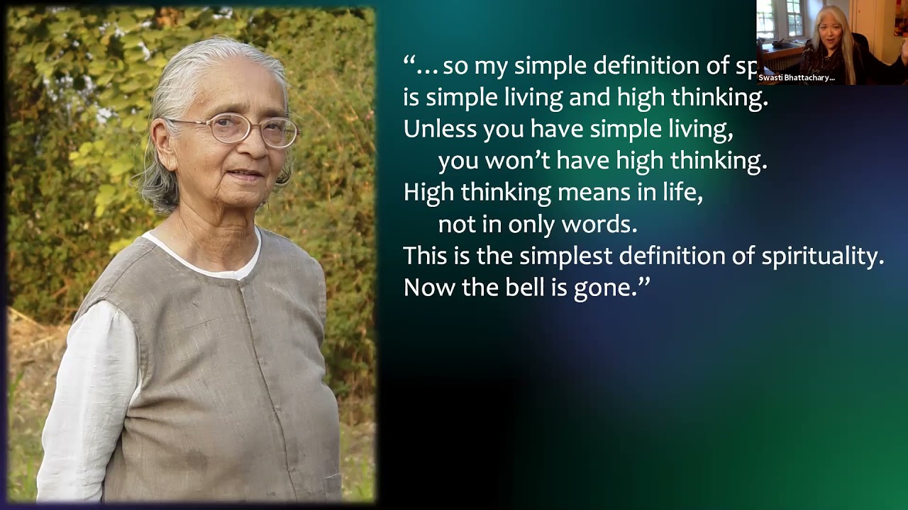 Simple Living and High Thinking: A Definition of Spirituality - YouTube