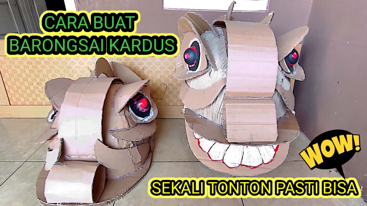 БЫСТРЫЙ СПОСОБ СДЕЛАТЬ БАРОНГСАЙ ИЗ КАРТОНА, ГАРАНТИРОВАННО ВОЗМОЖНО СДЕЛАТЬ ЭТО СРАЗУ