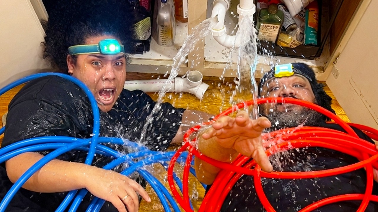 Re-plumbing our Tennessee Kitchen in ONE DAY With NO EXPERIENCE.