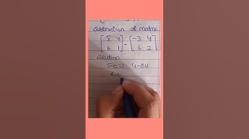 subtraction of matrices class 9th