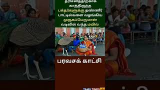 🦚 தரிசனத்திற்காக காத்திருந்த பக்தர்களுக்கு தண்ணீர் வழங்கிய மயில் 🙏✨Peacock in Murugan Form 💧🛕