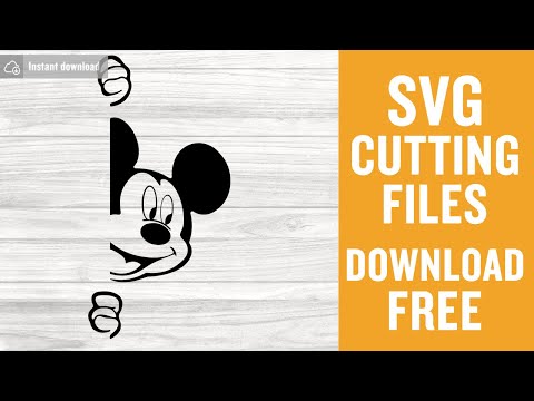 Mickey Peeking Svg Free Cutting Files for Cricut Free Download