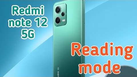 How To Reading Mode Setting Inow To Enable Reading Mode In Redmi Note 12 5G,