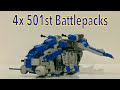 4x 501st Battlepack Gunship w/ FREE instructions! 4x Lego Star Wars 501st Battlepack alternate build