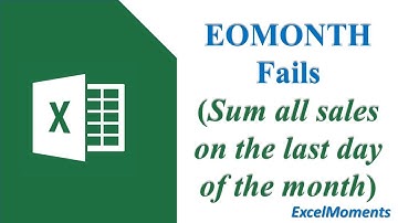 Sum all sales on last day of the month - EOMONTH does not work