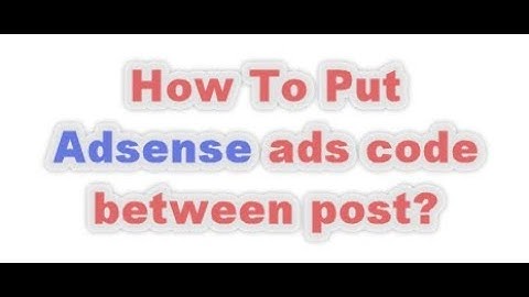 How to put ads code between blog post