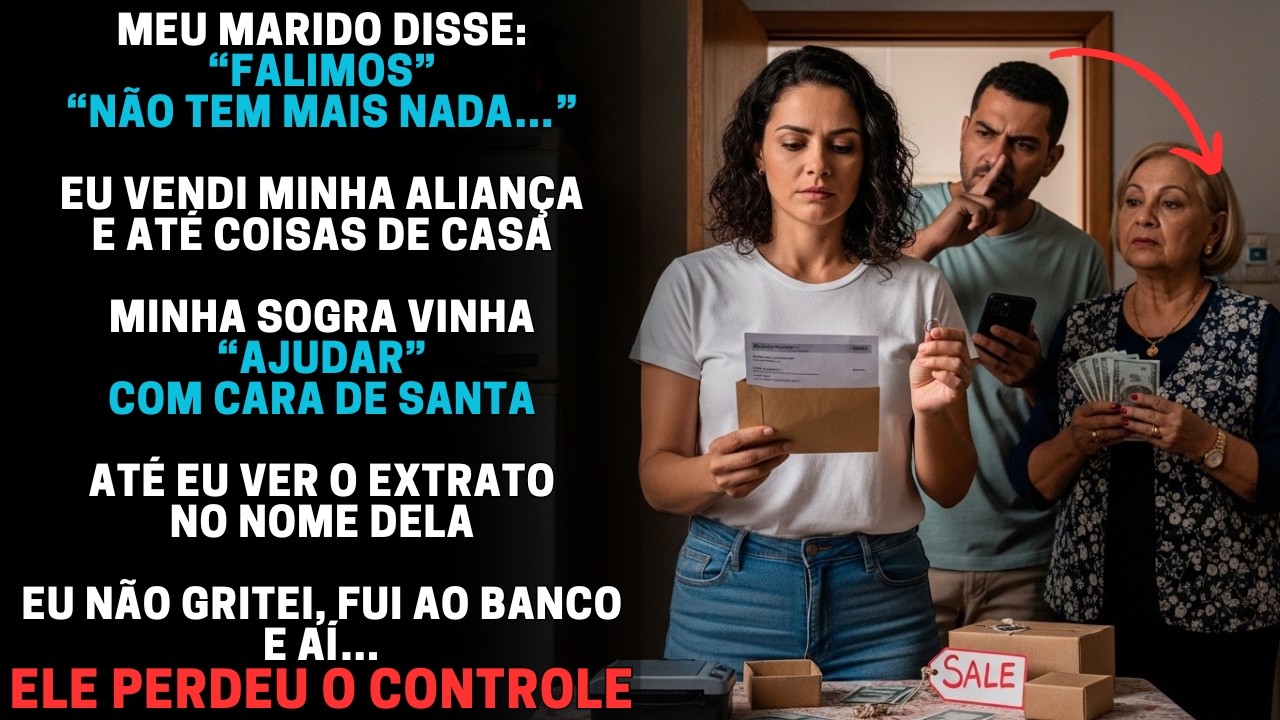 MEU MARIDO DISSE QUE ESTÁVAMOS FALIDOS — ENTÃO EU ACHEI A CONTA SECRETA NA MÃE DELE