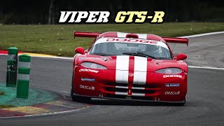 Chrysler Viper GTS-R - huge revs, flames and fly-by's