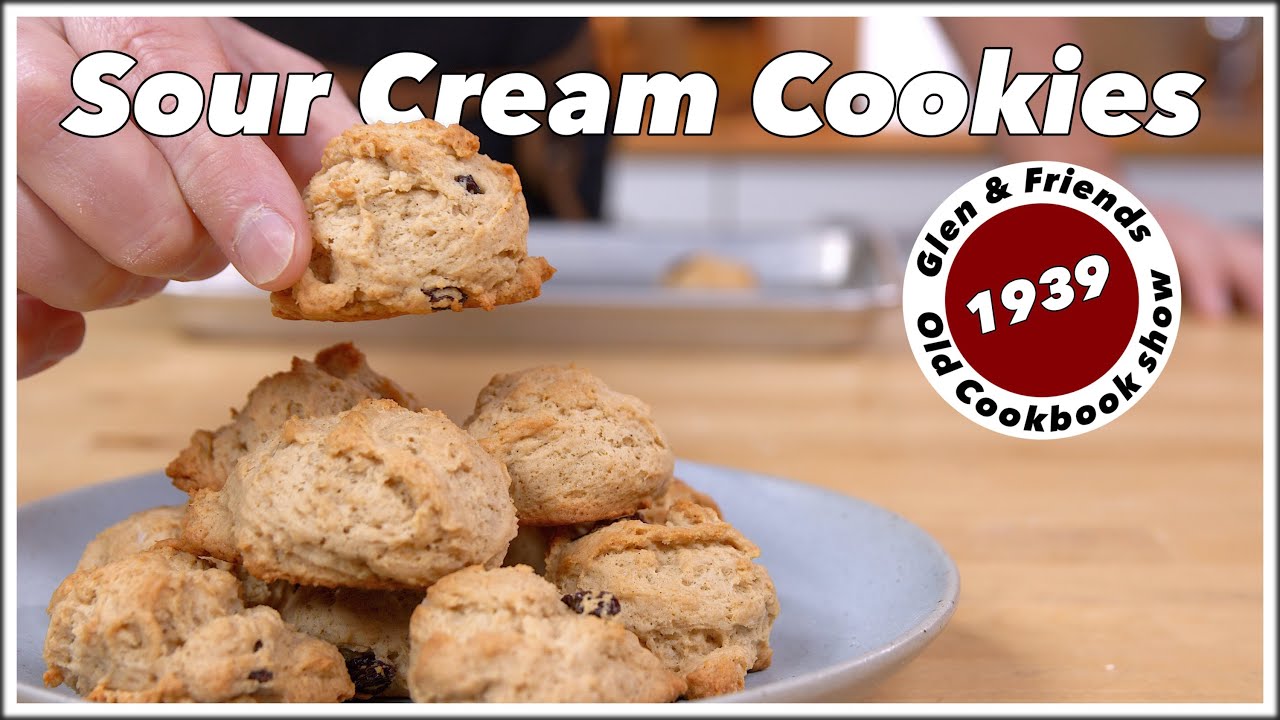 1939 Sour Cream Cookies - Old Cookbook Show - Home Ec Spice Cookies Recipe | Glen And Friends Cooking