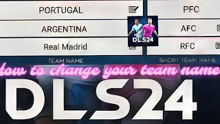 How to change your team name in dls24 | change team name |