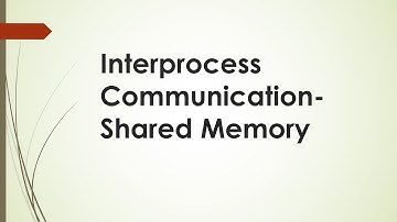 Interprocess Communication - Shared Memory