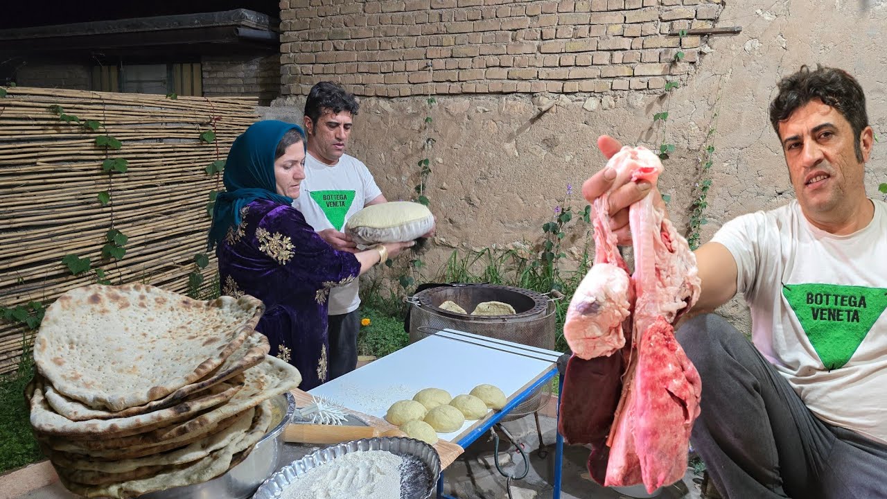 Traditional Flatbread & Lamb Liver Cooking in Rural Life – Authentic Village Recipes